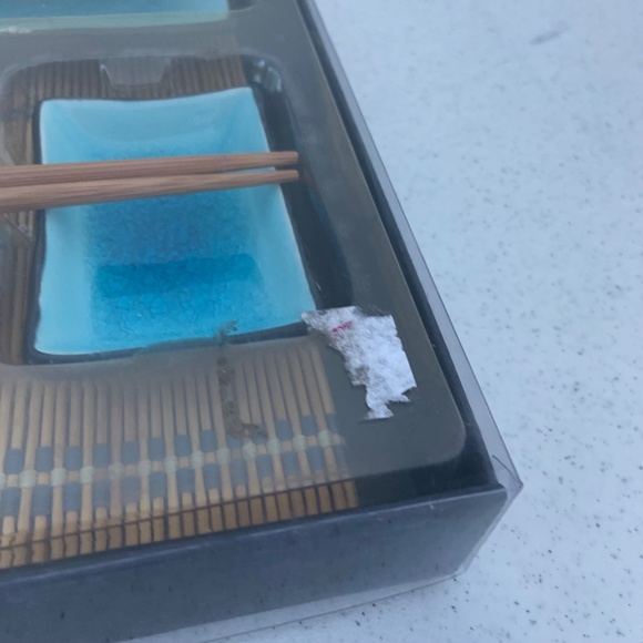 New Fuzei Ceramic Blue Sushi Serving Set For Two 10 pcs - Picture 9 of 10